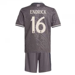 Kinder Real Madrid Fußball Trikotsatz Endrick #16 2024-25 Ausweichtrikot