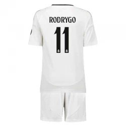 Kinder Real Madrid Rodrygo #11 Fußball Trikotsatz 2024-25 Heimtrikot