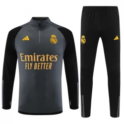 Kinder Real Madrid Trainingsanzüge Sweatshirt 2023-24 Dark Grau