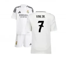 Kinder Real Madrid Vinicius Junior #7 Fußball Trikotsatz 2024-25 Heimtrikot