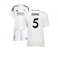 Kinder Real Madrid Zinédine Zidane #5 Fußball Trikotsatz 2024-25 Heimtrikot