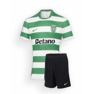 Kinder Sporting Lisbon Fußball Trikotsatz 2025-26 Heimtrikot