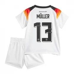 Kinder Thomas Müller #13 Deutschland Fußball Trikotsatz EM 2024 Heimtrikot