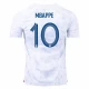 Kylian Mbappé #10 Frankreich Fußballtrikots WM 2022 Auswärtstrikot Herren