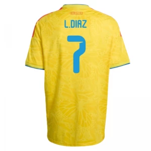 L. Diaz #7 Kolumbien Fußballtrikot WM 2026 Heimtrikot Herren