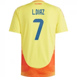 L. Diaz #7 Kolumbien Fußballtrikots Copa America 2024 Heimtrikot Herren