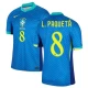 L.paqueta #8 Brasilien Fußballtrikots Copa America 2024 Auswärtstrikot Herren