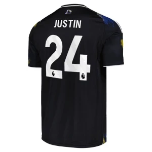 Leeds United Fußballtrikot Justin #24 2025-26 Ausweichtrikot Herren