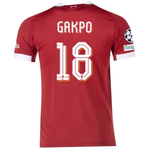 Liverpool FC Cody Gakpo #18 Fußballtrikot 2025-26 Champions League Heimtrikot Herren