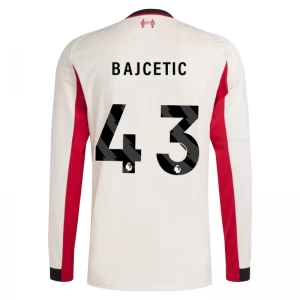 Liverpool FC Fußballtrikot 2025-26 Bajcetic #43 Auswärtstrikot Herren Langarm