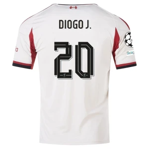Liverpool FC Fußballtrikot 2025-26 Champions League Diogo J. #20 Auswärtstrikot Herren