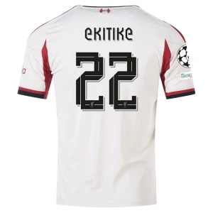 Liverpool FC Fußballtrikot 2025-26 Champions League Ekitike #22 Auswärtstrikot Herren