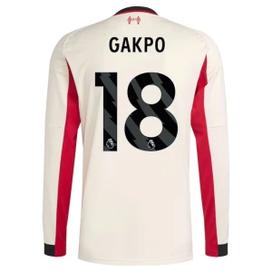 Liverpool FC Fußballtrikot 2025-26 Cody Gakpo #18 Auswärtstrikot Herren Langarm
