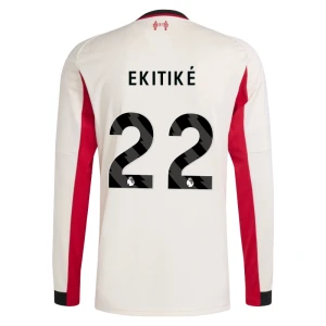 Liverpool FC Fußballtrikot 2025-26 Ekitike #22 Auswärtstrikot Herren Langarm