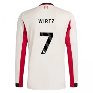Liverpool FC Fußballtrikot 2025-26 Florian Wirtz #7 Auswärtstrikot Herren Langarm