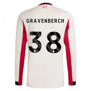 Liverpool FC Fußballtrikot 2025-26 Gravenberch #38 Auswärtstrikot Herren Langarm