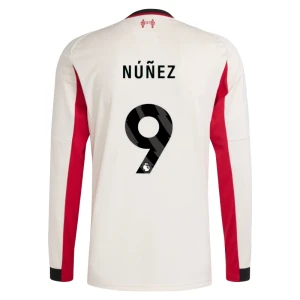 Liverpool FC Fußballtrikot 2025-26 Nunez #9 Auswärtstrikot Herren Langarm