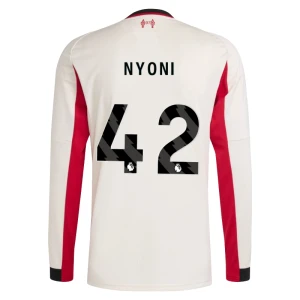 Liverpool FC Fußballtrikot 2025-26 Nyoni #42 Auswärtstrikot Herren Langarm
