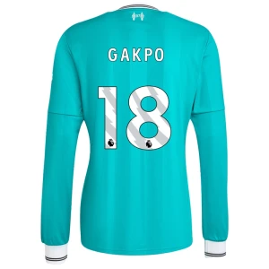 Liverpool FC Fußballtrikot Cody Gakpo #18 2025-26 Ausweichtrikot Herren Langarm