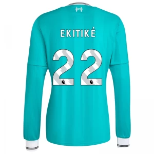 Liverpool FC Fußballtrikot Ekitike #22 2025-26 Ausweichtrikot Herren Langarm