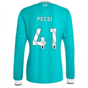 Liverpool FC Fußballtrikot Pecsi #41 2025-26 Ausweichtrikot Herren Langarm