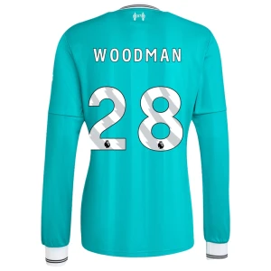 Liverpool FC Fußballtrikot Woodman #28 2025-26 Ausweichtrikot Herren Langarm