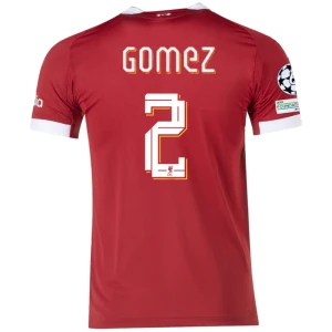 Liverpool FC Gomez #2 Fußballtrikot 2025-26 Champions League Heimtrikot Herren