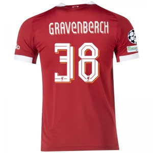Liverpool FC Gravenberch #38 Fußballtrikot 2025-26 Champions League Heimtrikot Herren