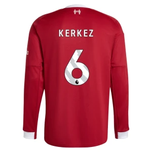Liverpool FC Kerkez #6 Fußballtrikot 2025-26 Heimtrikot Herren Langarm