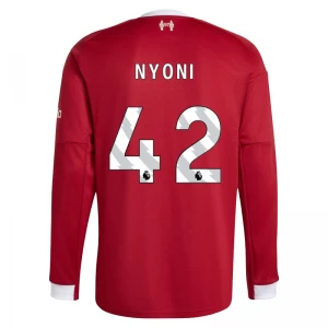Liverpool FC Nyoni #42 Fußballtrikot 2025-26 Heimtrikot Herren Langarm