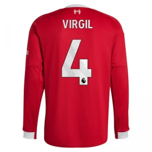 Liverpool FC Virgil van Dijk #4 Fußballtrikot 2025-26 Heimtrikot Herren Langarm