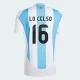 Lo Celso #16 Argentinien Fußballtrikots Copa America 2024 Heimtrikot Herren