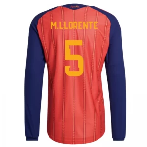 M. Marcos Llorente #5 Spanien Fußballtrikot WM 2026 Heimtrikot Herren Langarm