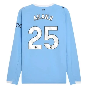 Manchester City Akanji #25 Fußballtrikot 2025-26 Heimtrikot Herren Langarm