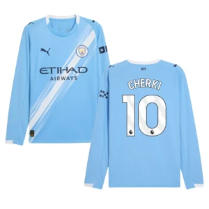 Manchester City Cherki #10 Fußballtrikot 2025-26 Heimtrikot Herren Langarm