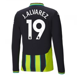 Manchester City Fußballtrikot 2024-25 J. Alvarez #19 Auswärtstrikot Herren Langarm