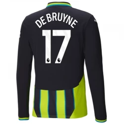 Manchester City Fußballtrikot 2024-25 Kevin De Bruyne #17 Auswärtstrikot Herren Langarm