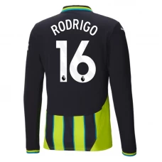 Manchester City Fußballtrikot 2024-25 Rodrigo #16 Auswärtstrikot Herren Langarm