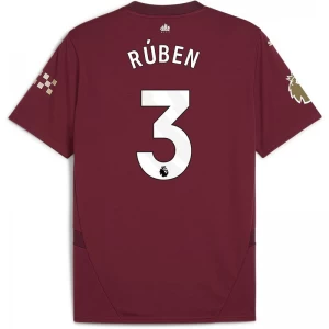 Manchester City Fußballtrikot 2024-25 Ruben #3 Auswärtstrikot Herren