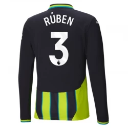Manchester City Fußballtrikot 2024-25 Ruben #3 Auswärtstrikot Herren Langarm