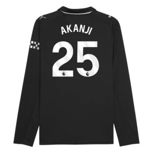 Manchester City Fußballtrikot 2025-26 Akanji #25 Auswärtstrikot Herren Langarm