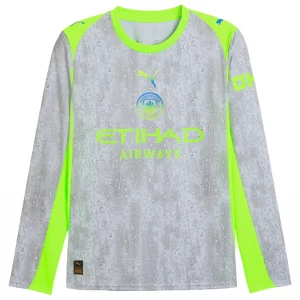 Manchester City Fußballtrikot 2025-26 Ausweichtrikot Herren Langarm