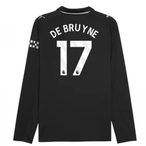 Manchester City Fußballtrikot 2025-26 Kevin De Bruyne #17 Auswärtstrikot Herren Langarm