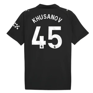 Manchester City Fußballtrikot 2025-26 Khusanov #45 Auswärtstrikot Herren