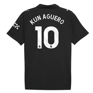 Manchester City Fußballtrikot 2025-26 Kun Aguero #10 Auswärtstrikot Herren