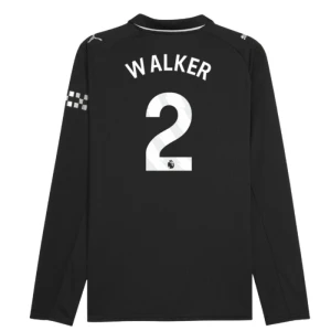 Manchester City Fußballtrikot 2025-26 Kyle Walker #2 Auswärtstrikot Herren Langarm