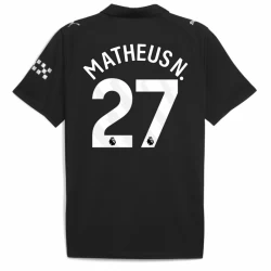 Manchester City Fußballtrikot 2025-26 Matheus N. #27 Auswärtstrikot Herren