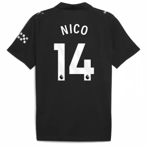 Manchester City Fußballtrikot 2025-26 Nico #14 Auswärtstrikot Herren