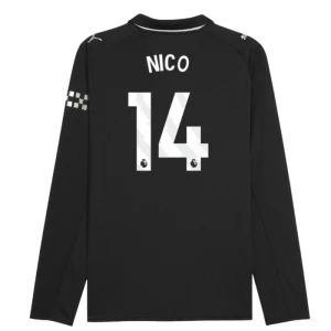 Manchester City Fußballtrikot 2025-26 Nico #14 Auswärtstrikot Herren Langarm