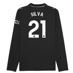 Manchester City Fußballtrikot 2025-26 Silva #21 Auswärtstrikot Herren Langarm